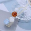 Jugielu Large Gemstone Hair Clips White Acrylic Hair Barrette Clip