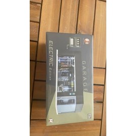 MOCBURIKU 1/64 Scale Diecast Display Case for Hot Wheel Storage with LED Lights, Stackable Electric Garage with Voice Control, 3 Replaceable 3D Scenes Parking Lot Diorama for Model Cars (Black)