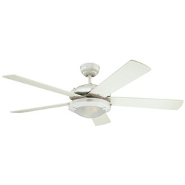 Westinghouse 7233600 Comet Indoor Ceiling Fan with Light, White