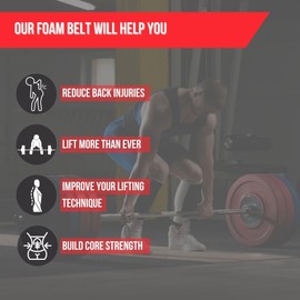 Lift Tech - Cinturón de Espuma para Levantamiento de Pesas, Color Gris y Negro, Gris/Negro, Pequeño