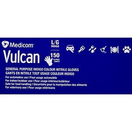 MEDICOM Vulcan Nitrile Gloves, 150 Count Large