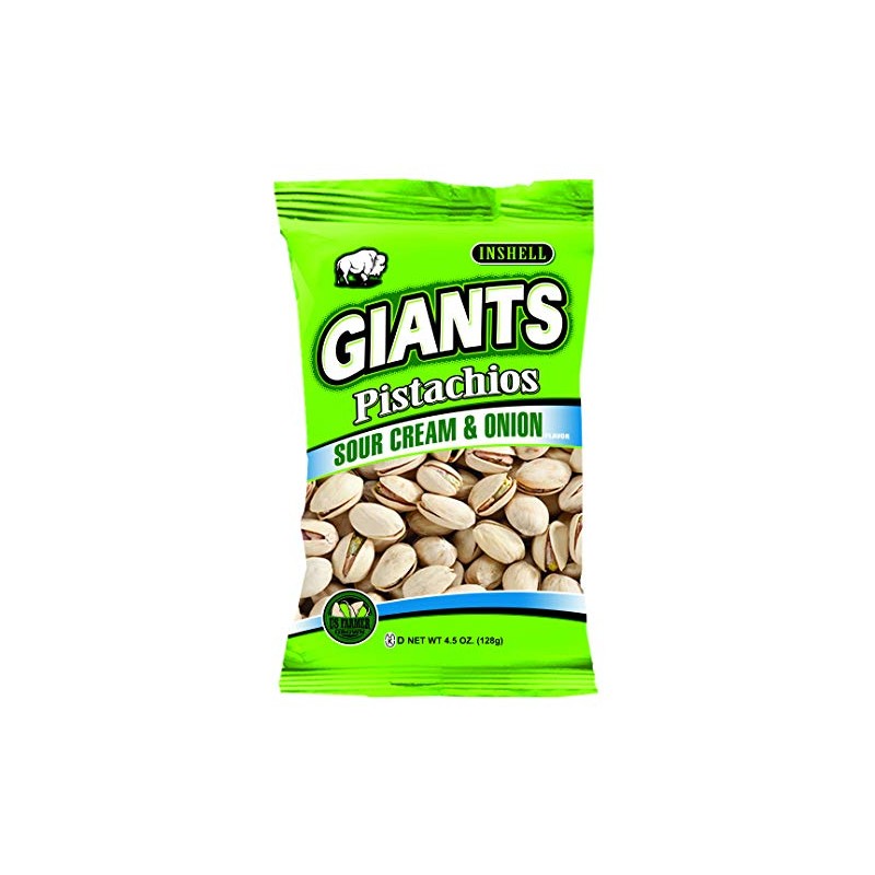 GIANTS Sour Cream and Onion Pistachios - 4.5 oz. Bags