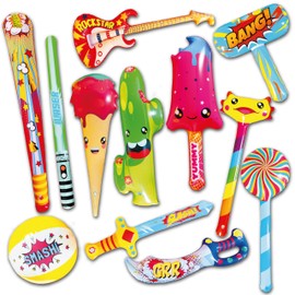 Lavatelli - Set mit 12 Stück aufblasbar, Mitgebsel für Kindergeburtstag, Verschiedene Formen von 40 bis 100 cm, Spiele, Gadgets, Gastgeschenke und Geschenkideen für Jungen und Mädchen
