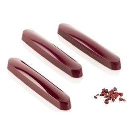 Silikomart Cupola-B Clear Tritan-Plastic Chocolate Mold with 8 Snack Bar (Candy Bar) Cavities, Each 121mm x 20mm x 15mm High