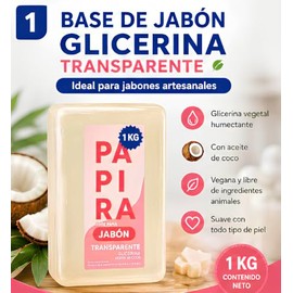 Base Jabón Glicerina Transparente Aceite Coco Jabones Artesanales Decorativos
