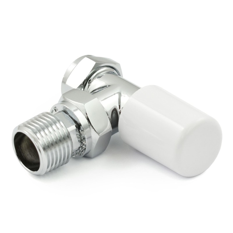 Thermostatic Radiator Valve Angled TRV White – Style