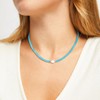 COAI Women's Freshwater Pearl Choker, Turquoise, Turquoise