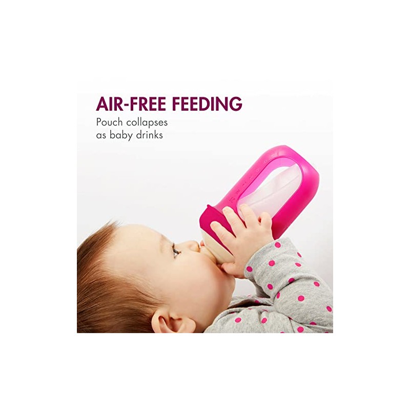 Boon Nursh Bottles - Silicone Baby Bottles Help Ease Colic