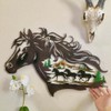 Metal Horse Silhouette Wall Art Decor Running Horses Animal Sculptures