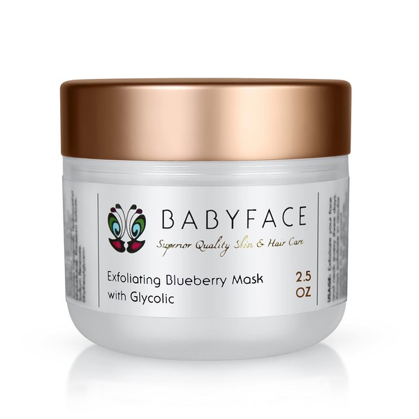 Babyface BLUEBERRY OXYGEN MASK Express Facial ~ Anti-Oxidant Exfoliating Masque, Dull Skin Treatment, 2.5 oz
