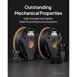 ELEGOO Carbon Fiber PETG Filament 1.75 mm Grey, PETG-CF 0.5 KG Spool, High Strength & Rigidity, Abrasion Resistance, Ideal for Functional Parts and Fits for Most FDM 3D Printers