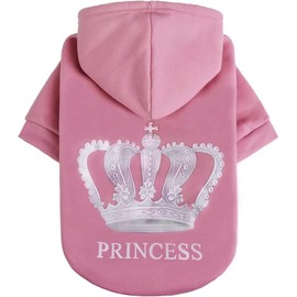 Princess Dog Cat Sweatshirt Hoodies (Pink, X-Small)