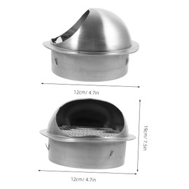 TEHAUX Round Air Vent Protector Cover High Temperature Resistant Louvered Grille for Kitchen Bathroom Laundry Easy Installation Durable Rain Cap for Indoor Outdoor Use