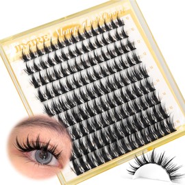 JIMIRE JIMIRE Manga Lash Clusters Natural Look Anime Japanese Eyelash Clusters 10-16MM D Curl Cluster Eyelash Extensions Cute Individual Manga Lashes for Cosplay