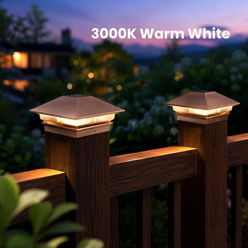 1 Pack Solar Post Cap Lights Outdoor for 4x4 Posts,