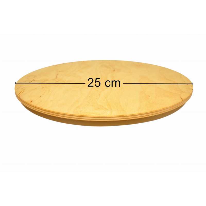 Wooden World Lazy Susan Rotating Pizza Plate Round Wooden 25