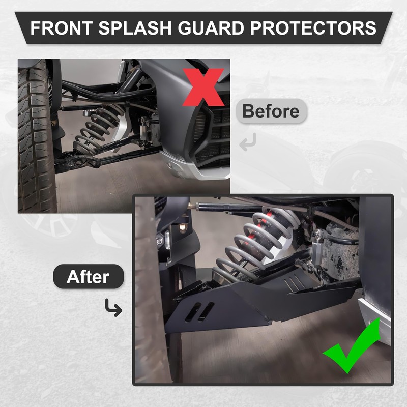A-Arm Splash Guards for The Can-Am Ryker All Models Compatible