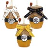 Kurt Adler Set of 3 4.25" Honey Jar Christmas Ornament