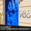 Blulu 8 Inch Stainless Steel Floating Large House Number 0-9