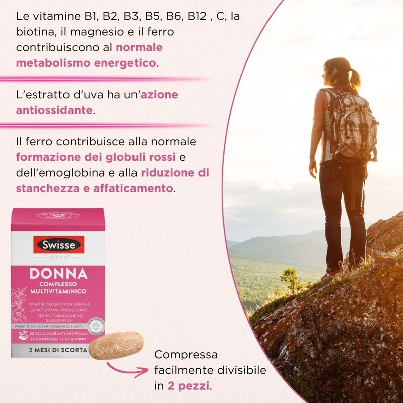 SWISSE Ultivit- Multivitaminico Donna con Vitamina D C A e