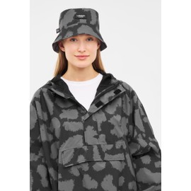 LARKSON Rain Hat Women Men – Mats – Rain Hat in Two Sizes – Fishing Hat Waterproof for Outdoor Festival Leisure – Waterproof Rain Cover Hydrostatic Head 10,000 mm, Black Grey - Leo, S - M