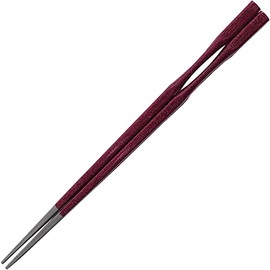 Fukui Craft PBT Resin Coated Chopsticks, Made in Japan, Dishwasher Safe, Pestle-Shaped Takushima Chopsticks, Wine Sparkle, 8.9 inches (22.5 cm), Made in Japan