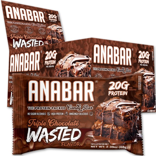 Anabar Protein Bar, Triple Chocolate Wasted, The Protein-Packed Candy Bar,