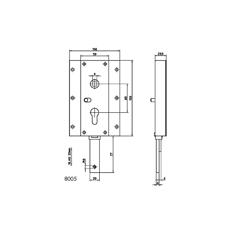 Bever 8005 Garage Door Lock
