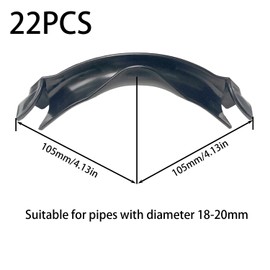 Angle Braces for Underfloor Heating, Pipe Guide Bends, Pack of 22, Angle Brace, Deflection Elbow for Pipe Guide for Pipe Diameter 16-18 mm (22 Pieces, 16-18 mm)