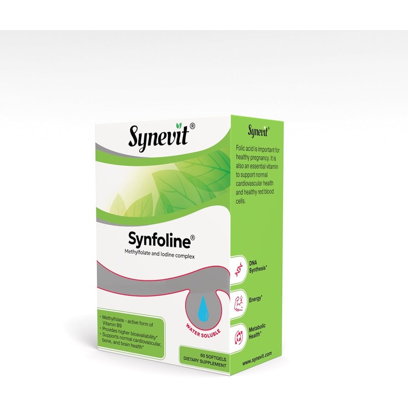 Synevit SYNFOLINE®: Methyl Folate & Iodine Supplement for Cellular Health,