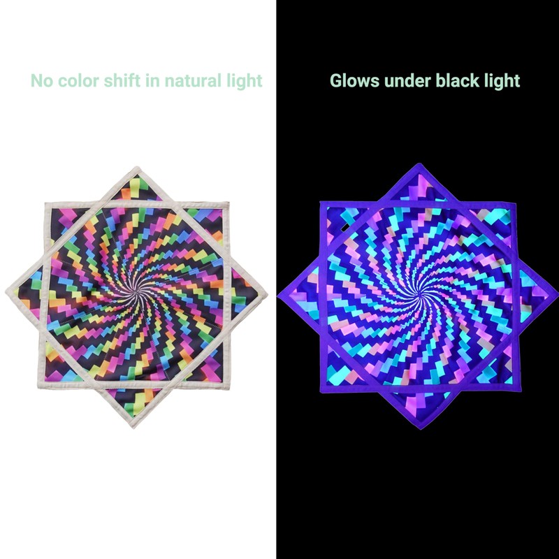Flow Star (UV Reactive) Beginners Cloth Spinning Easy to Rotate