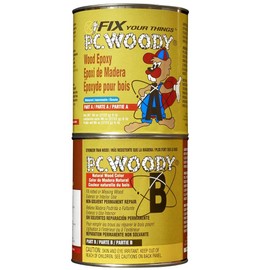 PC Products PC-Woody Wood Repair Epoxy Paste, Two-Part 96 oz in Two Cans, Tan 128336