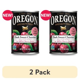 Unbranded (2 pack) Oregon Fruit Dark Sweet Cherries in 100% Cherry Juice, 14.5 oz