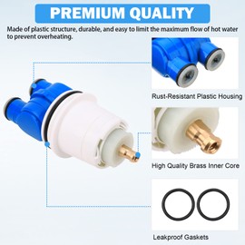 RP19804 Delta Shower Cartridge Replacement for Delta 1300/1400 Series Single Handle Bathtub Shower Faucet Replacement Parts Delta Monitor Shower Tub Cartridge with RP22734 Bonnet Nut (1993-2007)