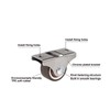 Mini Fixed Caster Wheels 1-inch Mini Caster Wheels, Set of