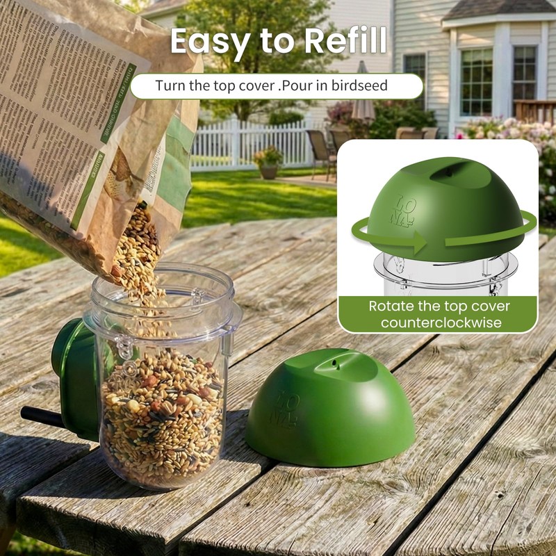 LONA Bird Feeders for Outdoors 2 Pack, Tube Birds Feeder