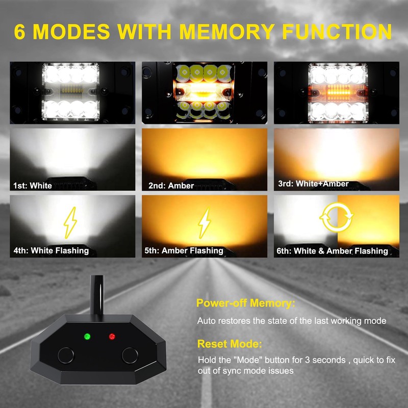 SLARY 2 Packs 5 Inch Flush Mount LED Pods 6