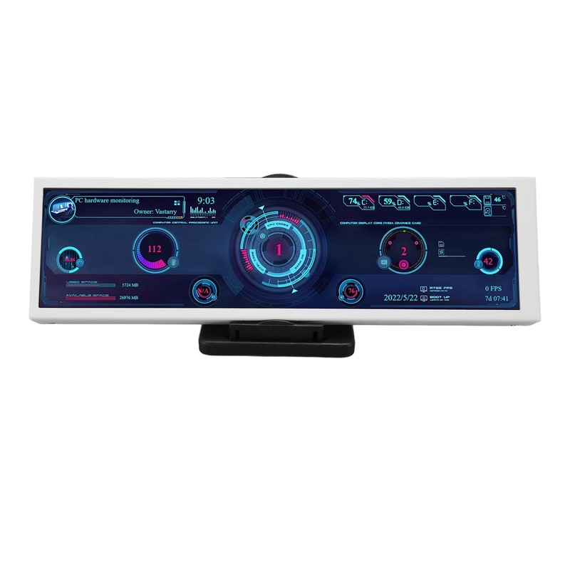 8.8in PC Temp Monitor USB C PC Sensor Panel Display