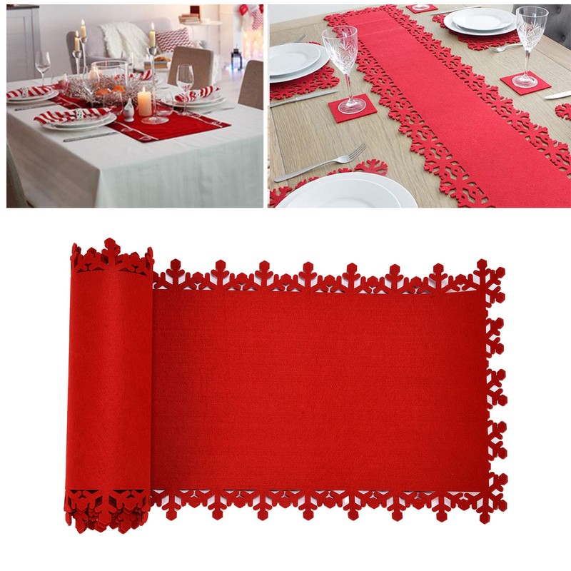 Christmas Table Runner Placemat Heat Protection Water Absorption Felt Table