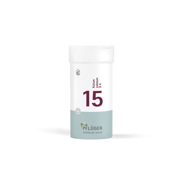 PFLÜGER Schüßler Salze Nr. 15 Kalium jodatum D6 - 400 Tabletten - Das Ergänzungsmittel für die Aktivierung des Stoffwechsels - glutenfrei