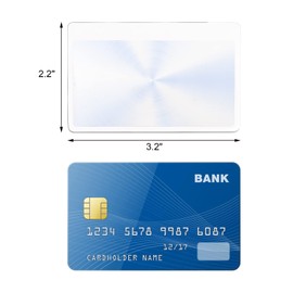 Hiceeden 100 Pieces Thin Fresnel Lens, Credit Card Size Pocket Magnifier, Kid Magnifying Lens for Reading and Fire Starting