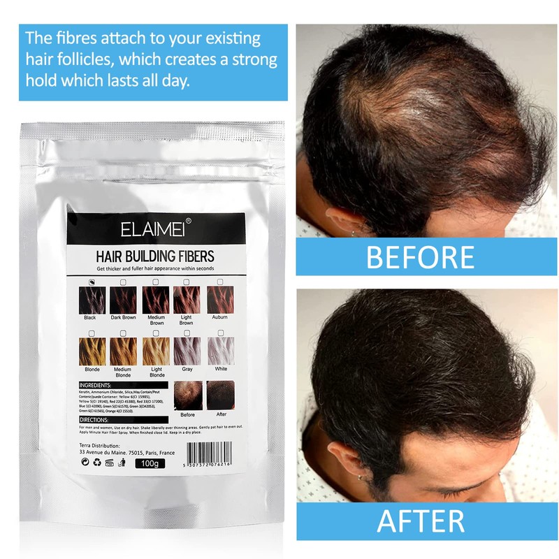 Fibre per capelli, Fibre per capelli nere, Fibre per correttore