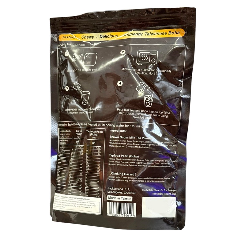 Milk Tea Group (1 PACK, BROWN SUGAR BOBA)