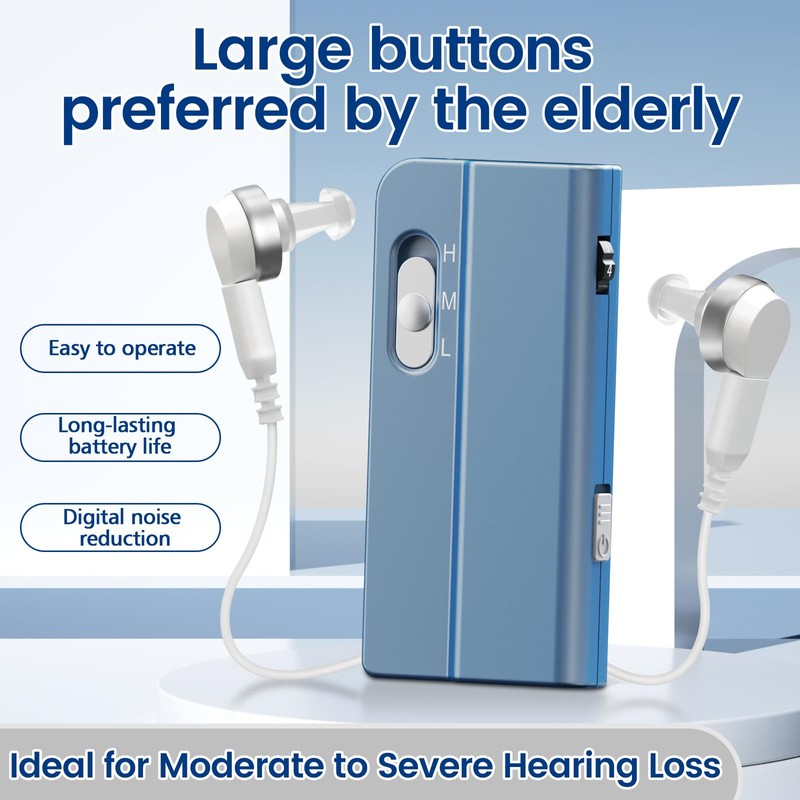 Hearing Amplifiers for Seniors Personal Sound Amplifier Rechargeable Pocket Talker
