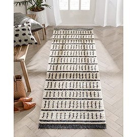 Well Woven Vihno Ivory Tribal Stripes Geometric Pattern Runner Rug 3x10 (2'7" x 7'3")
