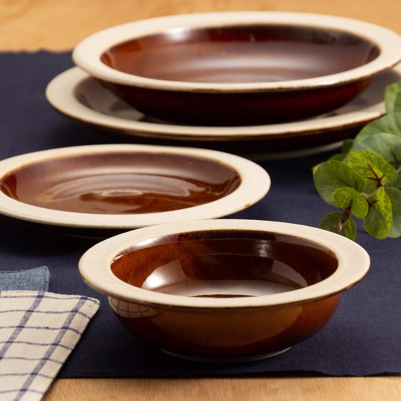 TAMAKI T-893128 Rashic Platter Brown, 10.4 x 1.4 inches (26.5