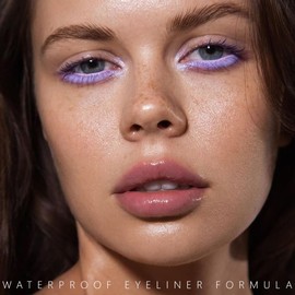 evpct Light Purple Matte Gel Eyeliner Pencil Retractable for Women, Eyeliner Waterline Waterproof Smudge Proof lapiz de ojos delineador de ojos contra el agua Water Line Eye Liner Makeup 08