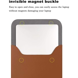 MOSISO Laptop Sleeve Compatible withMacBook Air 13 M3 A3113 M2 A2681 M1 A2337 A2179 A1932/Pro 13 M2 M1 A2338 A2251 A2289 A2159 A1989 A1706 A1708, Faux Suede Leather Case with Small Bag, Brown