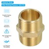 PATIKIL Brass Hex Nipple Pipe Fitting Screw Adapter 25mm NPT