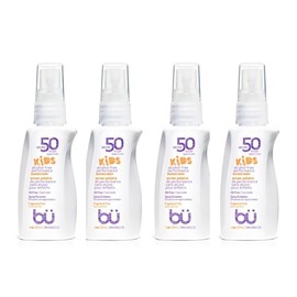bu SPF 50 Kids Sunscreen Spray -Nature's Sun Block. Biodegradable. Water Resistant. TSA Approved. Vegan. Alcohol & Cruelty Free | Fragrance Free Kids - 1 oz (4 Pack) (4)